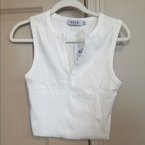 Grey Bandit Knit Henley Tank